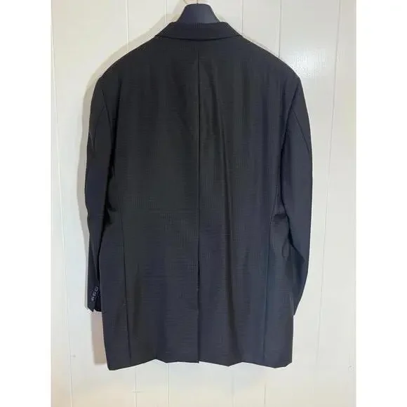 Burberry Men’s Small Window Pane 100% Wool Suit 2 Button Sz. 48L - Picture 8 of 9